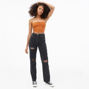 Aeropostale 90s baggy jeans black ripped